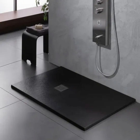 Sirene Acrylic Shower Black Slate 160x80x2.4cm