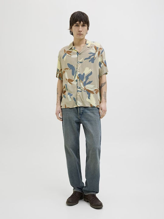 Jack & Jones Cu mânecă scurtă Cămașă Beige