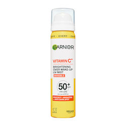 Garnier Vitamin C Brightening Over Make-Up SPF50+ Mist 75ml Garnier Vitamin C Brightening Over Make-Up SPF50+ Mist 75ml