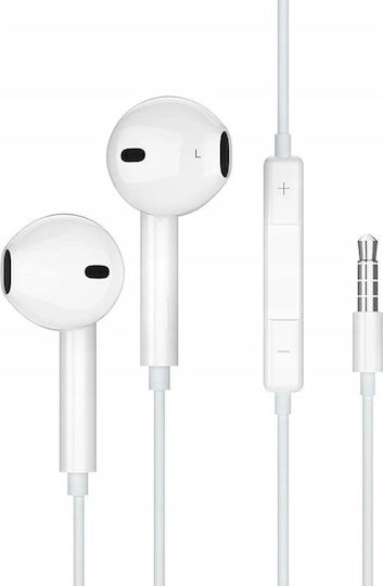 Jellico In-ear Handsfree Ακουστικά με Βύσμα 3.5mm Λευκό