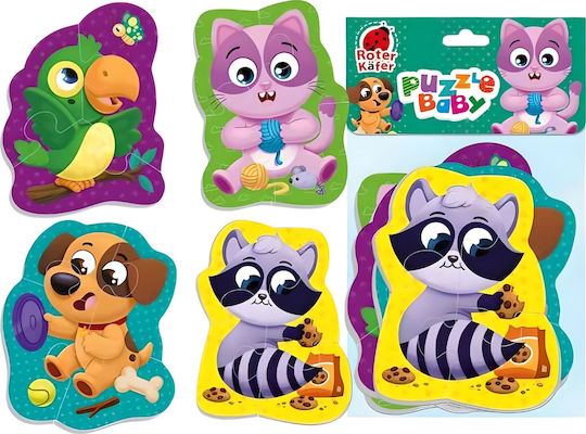 Puzzle din spumă pentru bebeluși Roter Kafer Animale de companie Rk6010-05