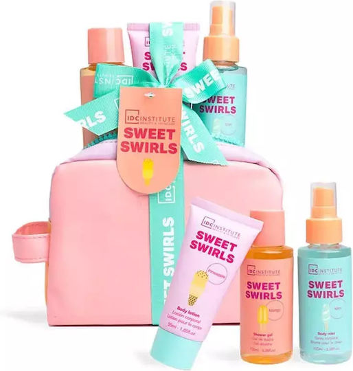 IDC Institute Sweet Swirls Σετ Περιποίησης για Ενυδάτωση & Καθαρισμό Σώματος 4τμχ