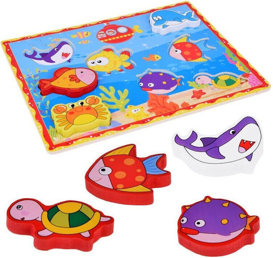 Jokomisiada Holz-Fisch-Montagepuzzle Unterwasserwelt 8 Teile Za5254