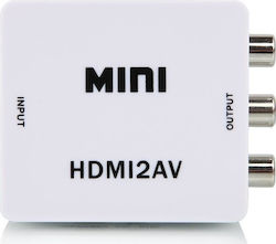 Acp Hdmi2av Μετατροπέας Hdmi Female Rca Female Λευκό Acp Hdmi2av Μετατροπέας Hdmi Female Rca Female Λευκό
