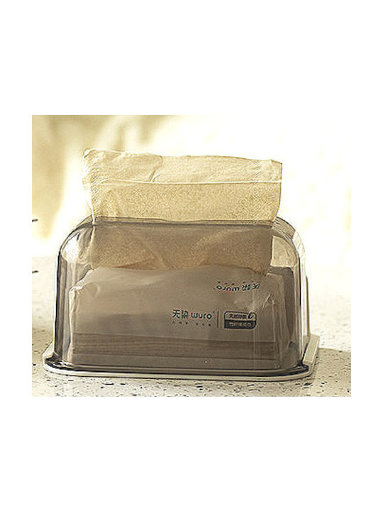 Plastic Tissue Holder Transparent 18.5x12.8x9.9cm 47412789