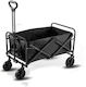 Foldable Garden Cart Metallic Four-wheel