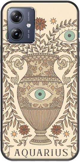 Zodiac Aquarius Motorola Moto G54 5G Black TPU Black Silicone
