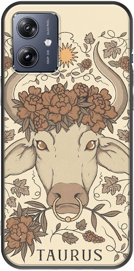 Zodiac Taurus Motorola Moto G54 5G Black TPU Black Silicone