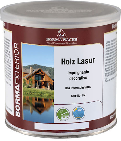 Borma Wachs Holz Lasur Συντηρητικό Ξύλου Διαλύτου Λευκό 2.5lt