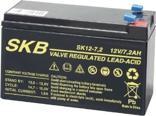 Skb Lead Acid Battery 12v 7.2ah 150w Sk12-7.2