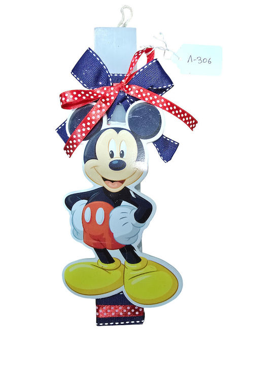 Handmade Easter Scented Candle Ll25306 Minnie Sticker in Light Blue Shade Candle