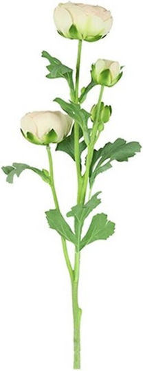 Countryfield Decorative Artificial Ranunculus Branch Cream 65cm