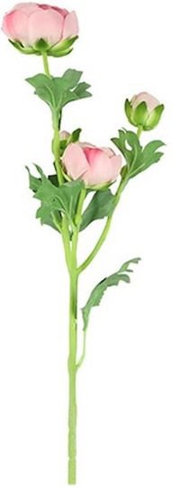 Ramură Decorativă Artificială de Ranunculus Roz Countryfield 65cm