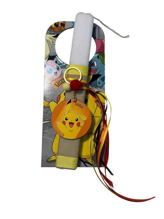 Lumânare de Paște parfumată, lucrată manual, Im2150 breloc decorat cu Pikachu pe spate