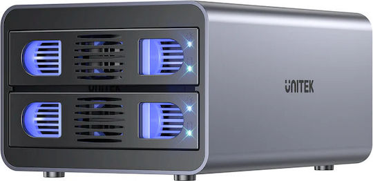 Carcasă pentru unități de stocare Unitek USB-C 2-bay Externă Sata Hdd Enclosure Raid S1308c