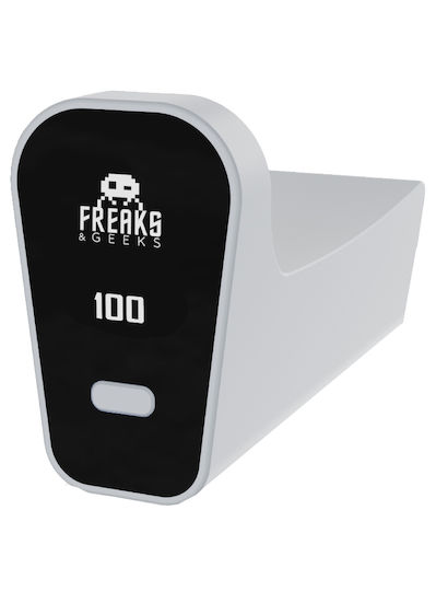 Freaks Geeks Controller External Battery 2500mah-type C Cable White Ps5 Accessory