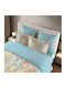 To megalo pazari Sheet Sets Queen 240x260cm. Light Blue 4pcs
