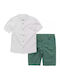 Kids Set with Shorts Summer 2 Pieces White