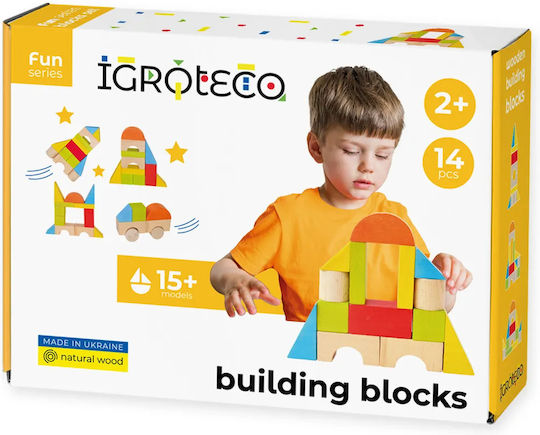Igroteco Jucărie de Construcție din Lemn pentru Copii 1++ Ani