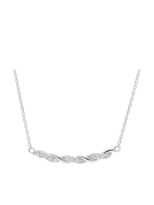 Brizzling Halskette Doppelter aus Silber mit Diamant