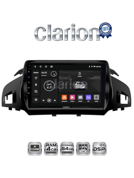 Clarion Car Audio System for Ford Kuga / C-Max 2013+ (Bluetooth/USB/WiFi/GPS/Apple-Carplay/Android-Auto)