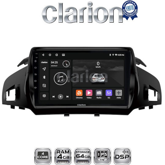 Clarion Ηχοσύστημα Αυτοκινήτου για Ford Kuga / C-Max 2013+ (Bluetooth/USB/WiFi/GPS/Apple-Carplay/Android-Auto)