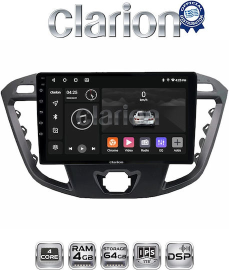 Clarion Auto-Audiosystem für Ford Transit Custom / Tourneo Custom 2013 (Bluetooth/USB/WiFi/GPS/Apple-Carplay/Android-Auto)