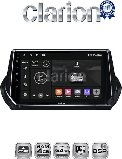 Clarion Sistem Audio Auto pentru Peugeot 2008 / 208 2012 (Bluetooth/USB/WiFi/GPS/Apple-Carplay/Android-Auto)