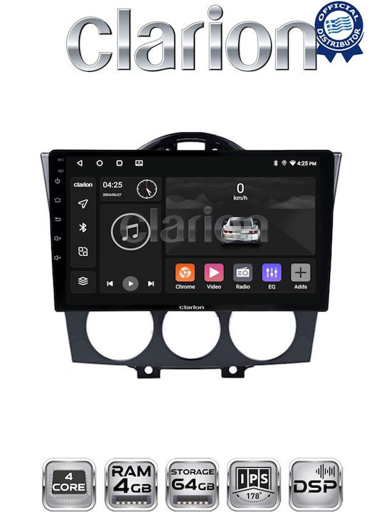 Clarion Auto-Audiosystem für Mazda RX-8 2001 > 2008 (Bluetooth/USB/WiFi/GPS/Apple-Carplay/Android-Auto)