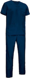 Valento Unisex Navy Blue Pants & Blouse Set