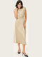 Sommer Maxi Satin Gold Damenkleid