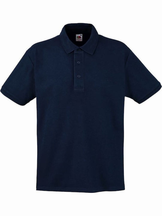 Men's Heavy Cotton Polo Shirt Deep Navy Size 2xl