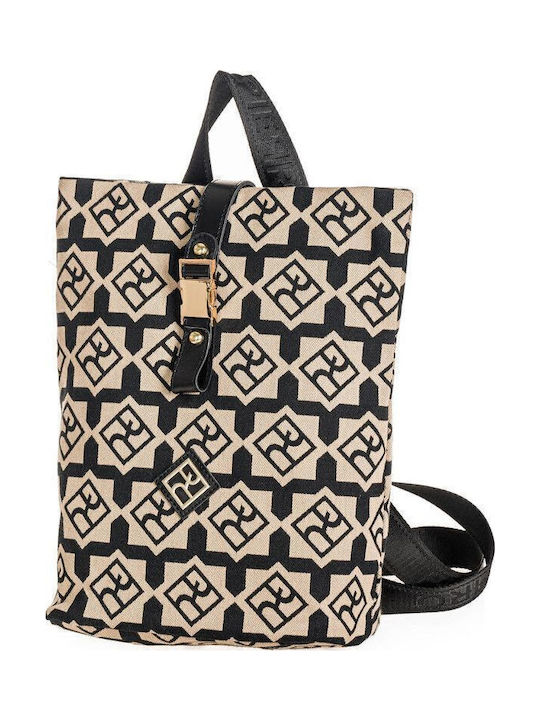 Pierro Accessories Beiger Damenrucksack aus Stoff
