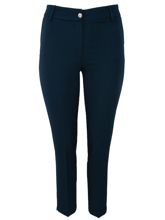 Damen Chino Hose in Schlanker Passform Dark Blue