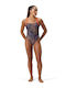 Дамски цял бански Speedo Allover Digital Tie Back в оранжево