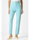 Damen Hoch tailliert Stoff Hose Pink