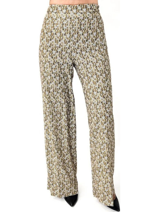 Women's Fabric Trousers Multi Color