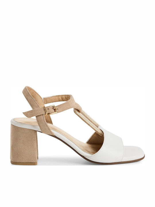 Marco Tozzi Leather Sandals White