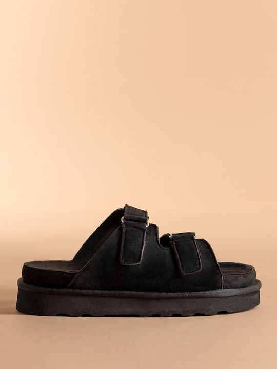 Bozikis Дамски Сандали Платформи Черни K25-310-...