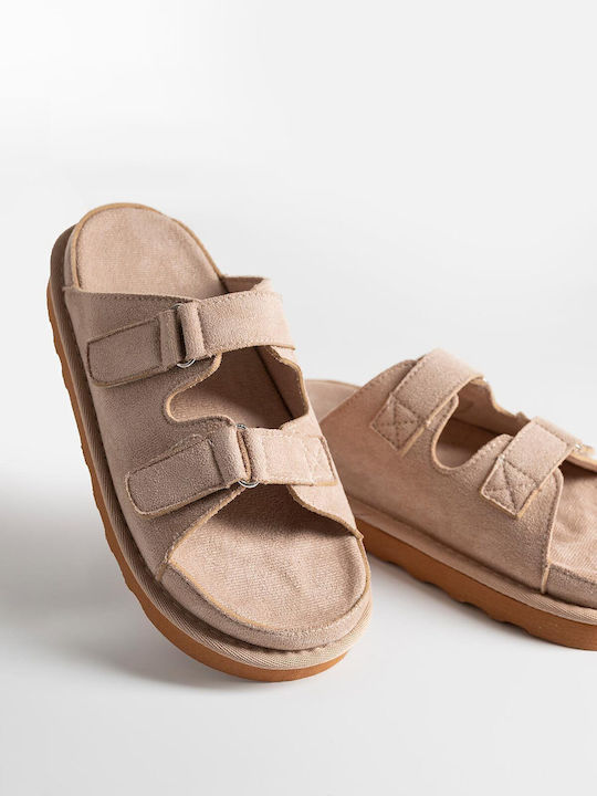 Bozikis Дамски Сандали Платформи Бежови K25-310...