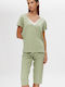 Minerva Summer Women's Pyjama Set Khaki