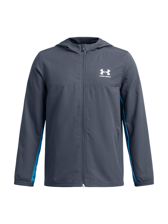 Under Armour Παιδικό Αθλητικό Μπουφάν Γκρι