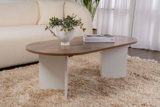 Central Coffee Table Sable Walnut-White