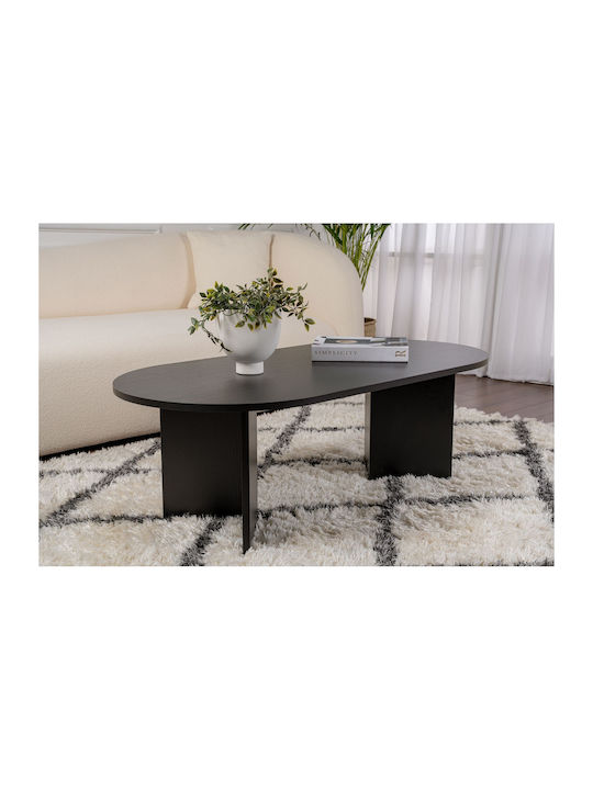 Oval Central Coffee Table Sable Wooden Black M1...
