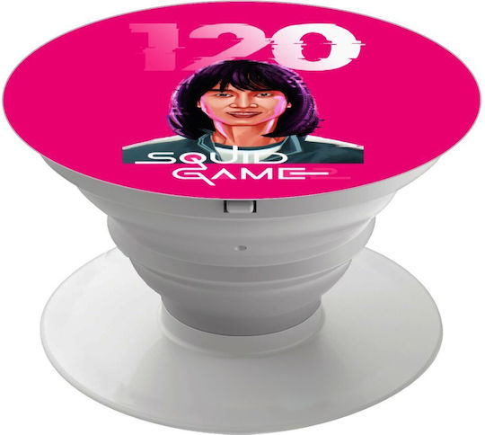 Squid Game 120 Cho Hyun-ju Phone Holders Stand Λευκό Βάση Στήριξης Κινητού Στο Χέρι