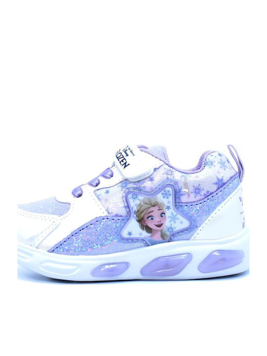 Παιδικά Sneakers με Σκρατς & Φωτάκια Μωβ