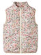Kids' Casual Jacket Sleeveless with Lining White/Pink