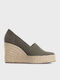 Damenplattformen im Espadrilles-Stil Khaki