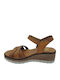 Anatomische Damenplattformen Tabac Braun
