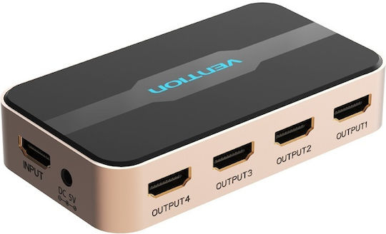Vention HDMI-Splitter 4-Port 4K 1.4 W Uk Psu Accg0-uk